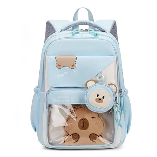 SELiLe Ergonomischer Bärenabdruck Rucksack Vielseitige Geräumige Buchbeutel Mit Taschen Für Erwachsene Tägliche Pendelverkehrswaterdichte Mädchen Rucksack von SELiLe