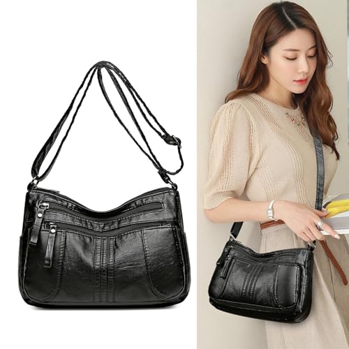 SELiLe Frauen Crossbody Bag Leder Handtasche Taschenbuch Leichtes Schulterbetrieb Multi Taschen Crossbody Geldbörse Modische Umhängetasche SELiLe Frauen Crossbody Bag Leder Handtasche Taschenbuch Leichtes Schulterbetrieb Multi Taschen Crossbody Geldbörse Modische Umhängetasche von SELiLe