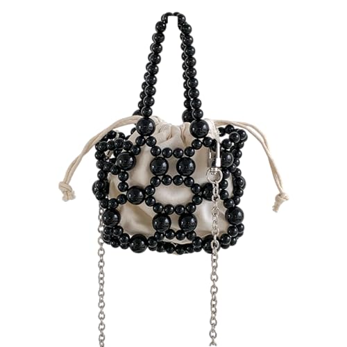 SELiLe Frauen Handgewebtes Hohles Acrylperlen Abendbeutel Vintage Crossbody Handtasche Kleine Geldbörse Mit Abnehmbarem Kettengurt Modische Perlen Handtasche SELiLe Frauen Handgewebtes Hohles Acrylperlen Abendbeutel Vintage Crossbody Handtasche Kleine Geldbörse Mit Abnehmbarem Kettengurt Modische Perlen Handtasche von SELiLe
