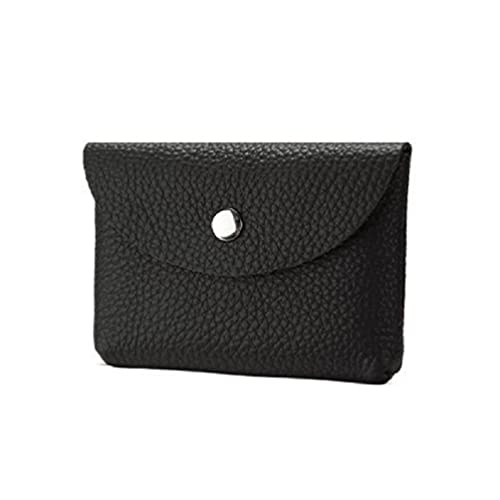 SELiLe Herren Kurze Geldbörse Leder Brieftasche Mode Kreditkartenhalter Münzbörsen Business Brieftasche für Männer Frauen Männer Brieftasche, Schwarz , single layer von SELiLe