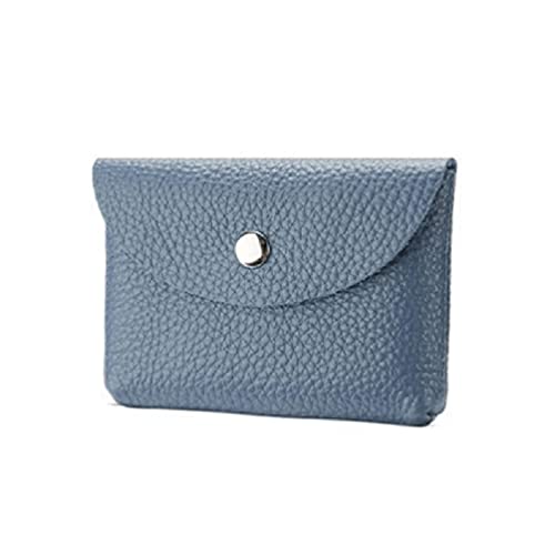 SELiLe Herren Kurze Geldbörse Leder Brieftasche Mode Kreditkartenhalter Münzbörsen Business Brieftasche für Männer Frauen Männer Brieftasche, hellblau, single layer von SELiLe