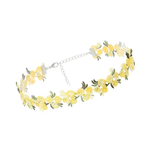 Mode Bestickte Blumenspitzen Halskette Halskette Tragbar Für Stilvolle Frauen Damen Komfortable Mode Accessoire Mode Accessoire von SELiLe