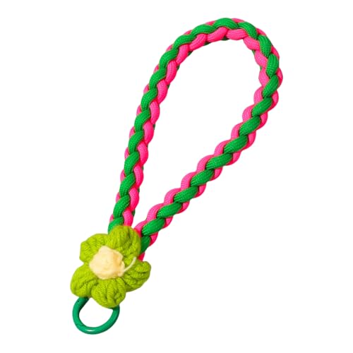 SELiLe Mode Geflochtene Schlüsselbund Mit Blumencharm Knoten Seilgurt Handgewebt von SELiLe