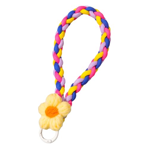 Mode Geflochtene Schlüsselbund Mit Blumencharm Knoten Seilgurt Handgewebt von SELiLe