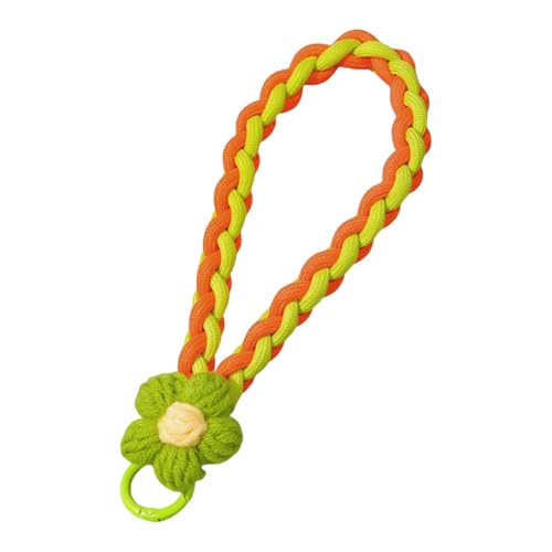 Mode Geflochtene Schlüsselbund Mit Blumencharm Knoten Seilgurt Handgewebt von SELiLe