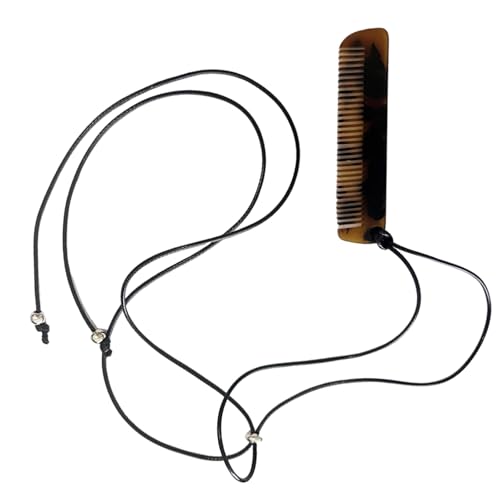 SELiLe Mode Leopard Print Combe Pendellanhänger Halskette Verstellbarer Schwarzer Kabelneckbund Multifunktionaler Pullover Kette Choker Vintage Juwely von SELiLe