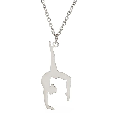 SELiLe Modische Künstler Gymnastik Anhänger Halskette Tragbare Dekoration Für Trendige Frauen Edelstahl Charme Schmuck Eurhythmic Tänzerin von SELiLe