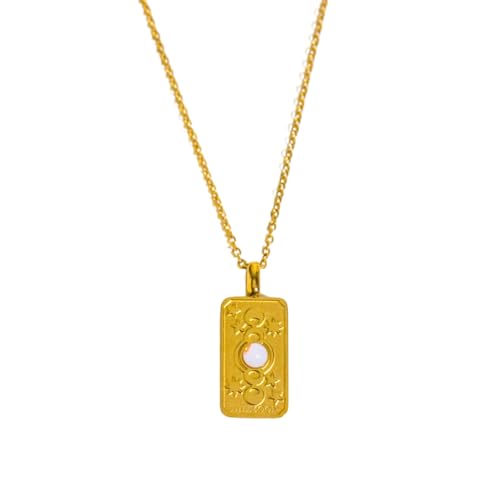 SELiLe Personalisierte Goldene Quadratische Anhänger Halskette Zierzweigende Neckschmuck Schmuck Einzigartig SELiLe Personalisierte Goldene Quadratische Anhänger Halskette Zierzweigende Neckschmuck Schmuck Einzigartig von SELiLe