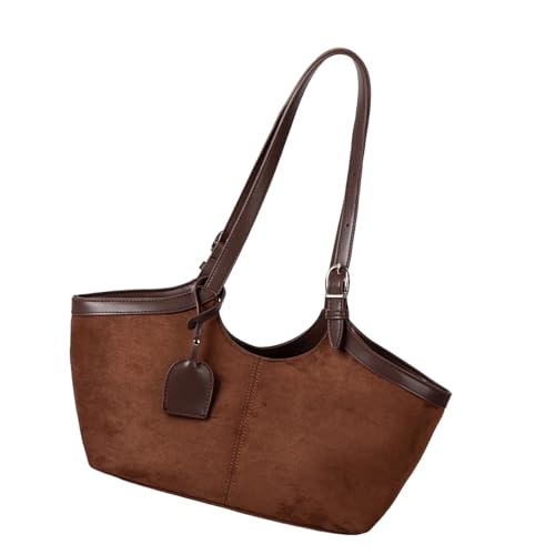 SELiLe Premium Strukturierte PU Umhängetasche Großzügiger Speicherraum Koreanische Ästhetik Achselstätte Arbeit Handtasche Große Kapazität Retro Umhängetasche von SELiLe