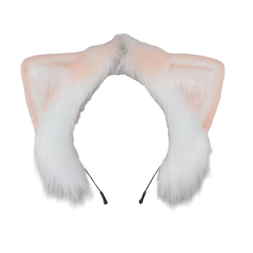 SELiLe Simulations-Ohr-Haarreif für Damen, pelziges Plüsch-Ohr-Haarband, Stirnband, Party-Kostüm, Mädchen, Cosplay, Requisiten, Kopfbedeckung, Halloween-Kostüm von SELiLe