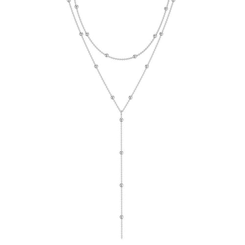 SELiLe Vielseitige Goldene Perle Und Quasten Halskette Eviopated Multi Layer Halskette Einzigartige Schlüsselbeutelkette Für Bürostile Datum von SELiLe