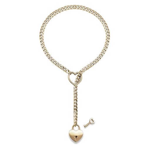 SELiLe Women Heart Slip Chain Halskette Punk Gestein Langes Halsketten Verstellbare Choker Mode Neckkette Für Frauen Und Mädchen Rockstil Statement von SELiLe