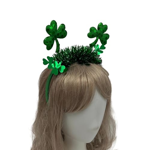 StPatrick Kleeblatt-Blumen-Haarband für Familientreffen, Karneval, Feiern, Requisiten, Kopfbedeckung, traditionell, festlich, irischer Nationalfeier-Stirnband von SELiLe