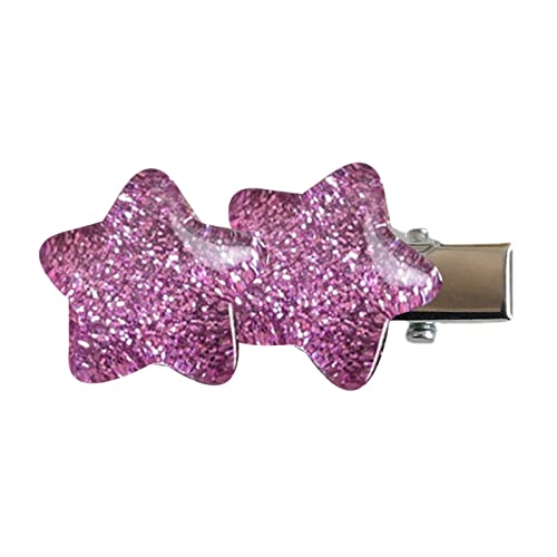 Star Barrettes Y2K Glitzerstern-Haarspange für Mädchen, Stern-Haarnadel, Kinder-Haarspangen, Entenschnabel-Clip, Haar-Piercing, Stern-Haarspangen von SELiLe