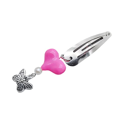 Stern-Clip Sweet Girl Pfirsichherz gekreuzte Schleife Sterne Haarnadel Clip Clip Pony Clip gebrochen Haarspange Haarschmuck Schleife Stern Herz gekreuzt Anhänger Seitenclip für Haar von SELiLe