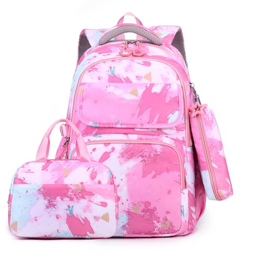 Stilvoller Und Langlebiger Nylon Rucksack Mit Lunchbag Bleistiftkoffer Für Mädchen Die Für Die Schulreise Den Täglichen Gebrauch Laptop Rucksack Frauen Geeignet Sind von SELiLe