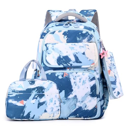 Stilvoller Und Langlebiger Nylon Rucksack Mit Lunchbag Bleistiftkoffer Für Mädchen Die Für Die Schulreise Den Täglichen Gebrauch Laptop Rucksack Frauen Geeignet Sind von SELiLe