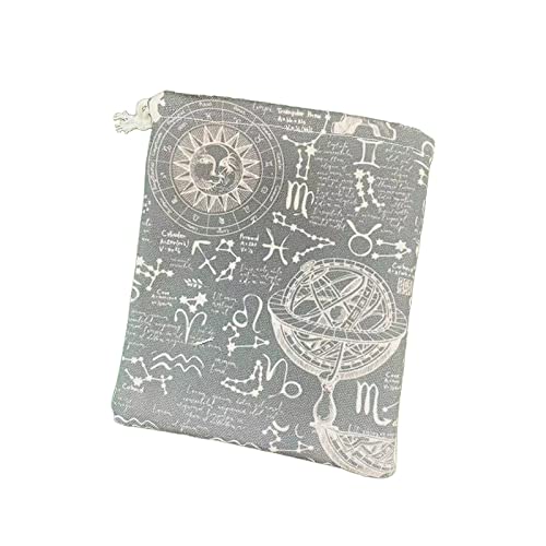 Tarotkarten-Aufbewahrungstasche aus Segeltuch, Schmuckbeutel, Karten-Organizer, Brettspielkarten, Kordelzug, Tarot-Taschen und Beutel mit Kordelzug, g von SELiLe