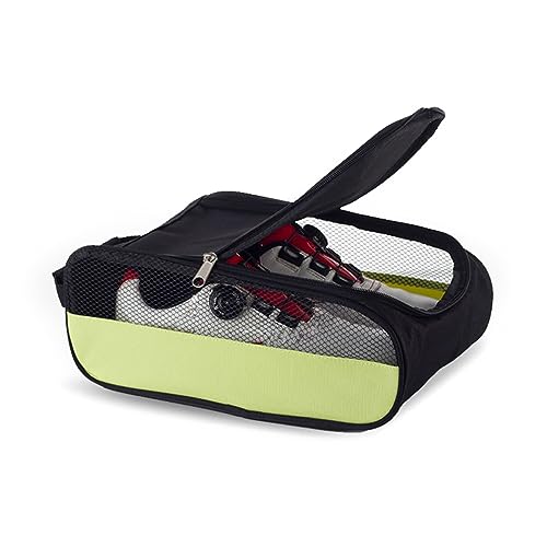 Tragbare Golf-Schuhtasche, atmungsaktiv, Reise-Schuh-Organizer, Outdoor-Schuhtaschen, Golf-Geschenk für Männer und Frauen, Sport-Schuhtasche & Etuis, tragbarer Golfschuh, leicht, Reisen, Schwarz / von SELiLe