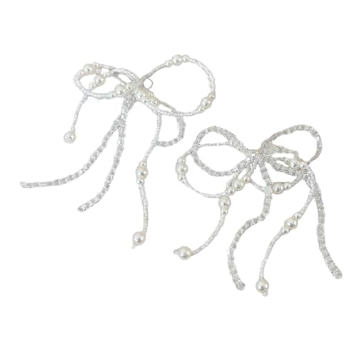 Trendy Silber Und Perlen Perlen Bowknot Mode Accessoire Muss Für Den Täglichen Gebrauch Der Trendigen Modernen Frau Täglich Elegante Perlen Schlüsselbund Haben von SELiLe