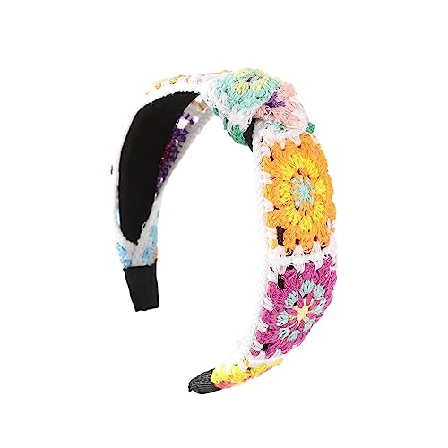 Weiches Damen-Haarband mit Blumenmuster, exquisites handgewebtes Stirnband, Bandana, Haarband für Urlaub, Blumen-Stirnband von SELiLe