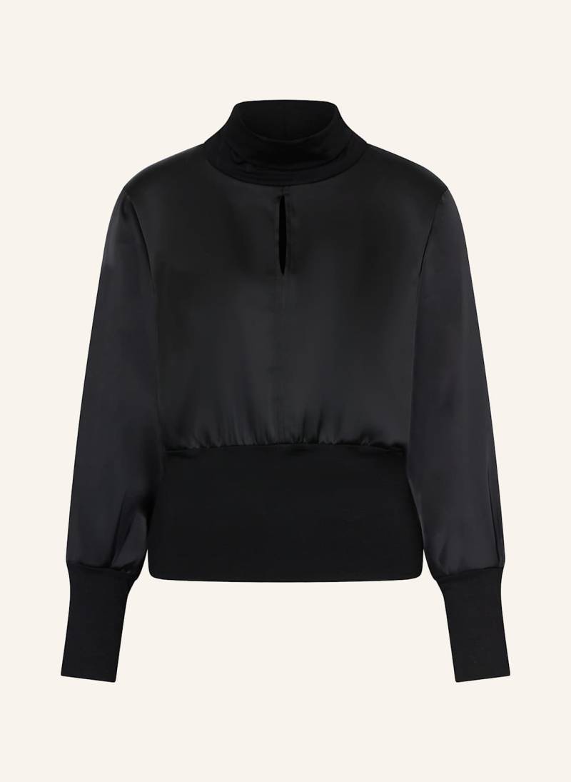 Sem Per Lei Blusenshirt Im Materialmix schwarz von SEM PER LEI