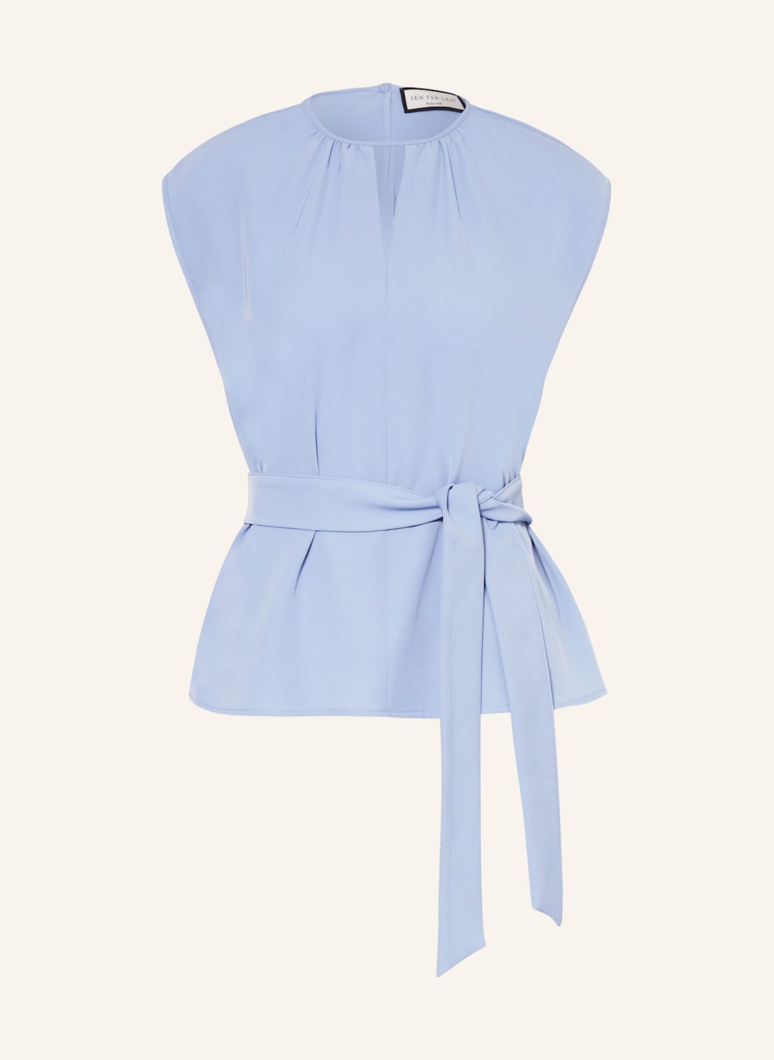 Sem Per Lei Blusentop Mit Rüschen blau von SEM PER LEI