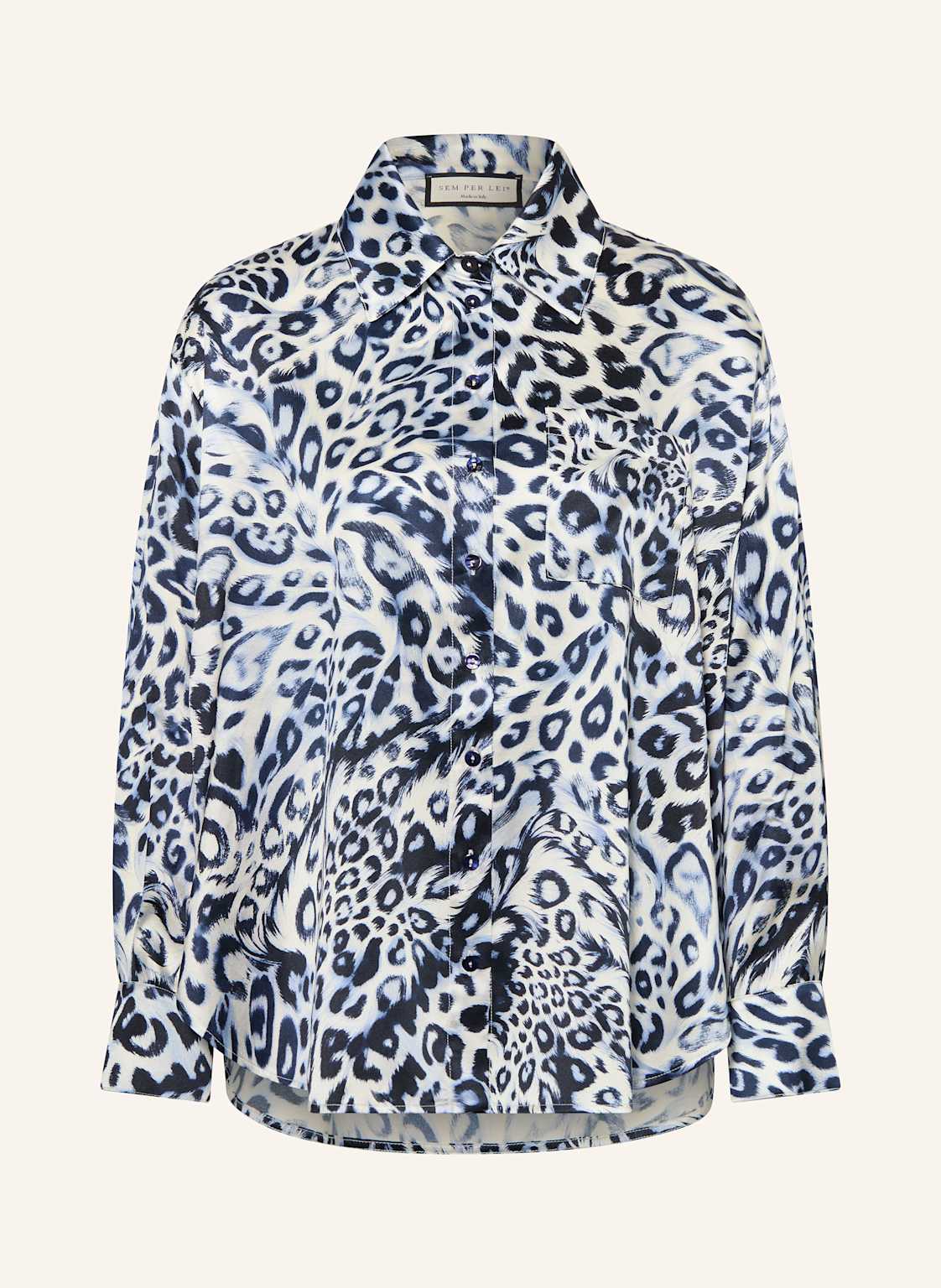 Sem Per Lei Hemdbluse Aus Seide blau Sem Per Lei Hemdbluse Aus Seide blau von SEM PER LEI