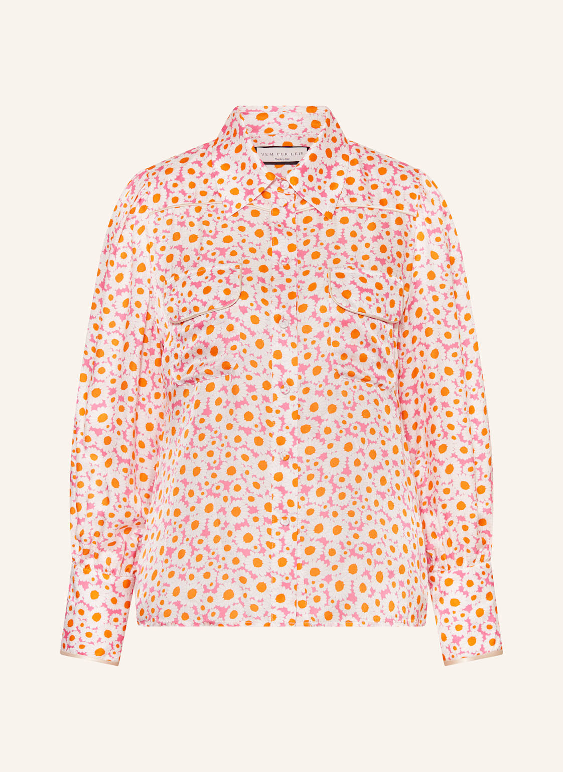 Sem Per Lei Hemdbluse Mit Seide pink von SEM PER LEI