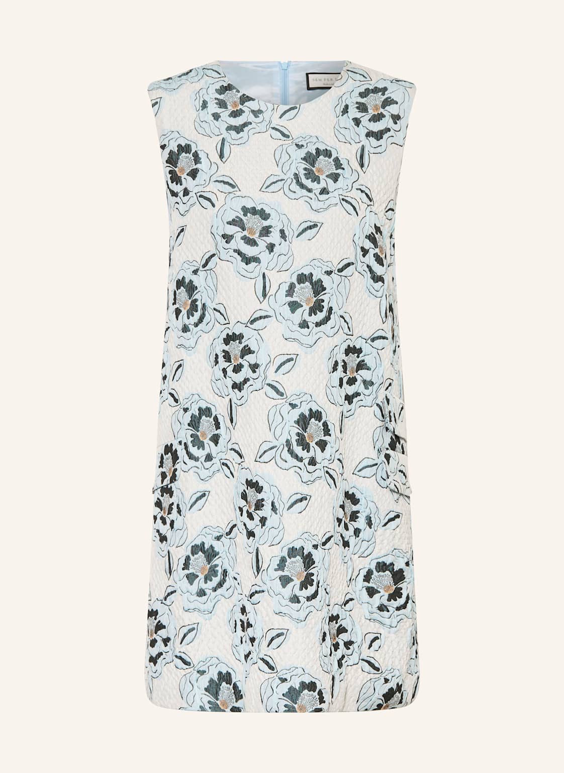 Sem Per Lei Jacquard-Kleid blau von SEM PER LEI