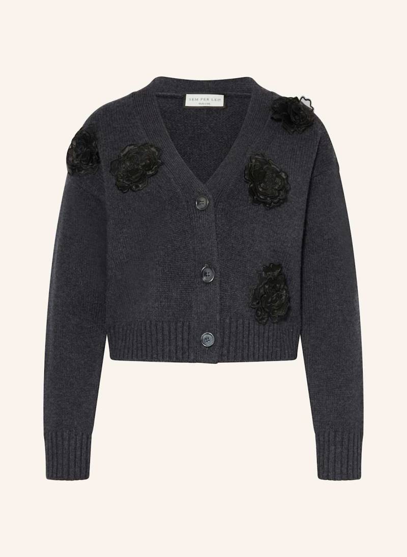 Sem Per Lei Strickjacke grau von SEM PER LEI