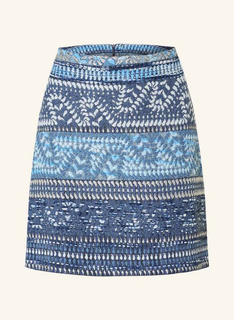 Sem Per Lei Tweed-Rock Mit Glitzergarn blau von SEM PER LEI