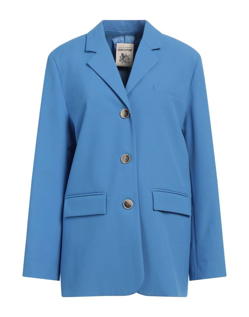 SEMICOUTURE Blazer Damen Azurblau von SEMICOUTURE