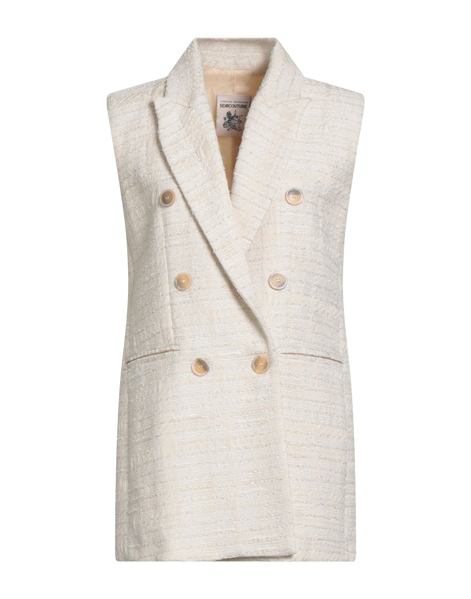 SEMICOUTURE Blazer Damen Cremeweiß SEMICOUTURE Blazer Damen Cremeweiß von SEMICOUTURE