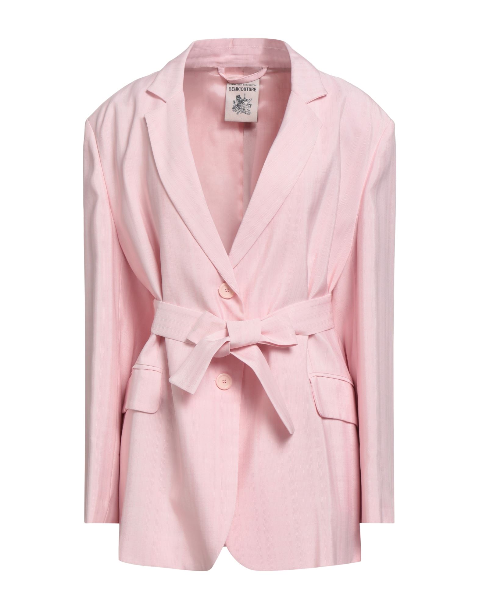 SEMICOUTURE Blazer Damen Hellrosa SEMICOUTURE Blazer Damen Hellrosa von SEMICOUTURE
