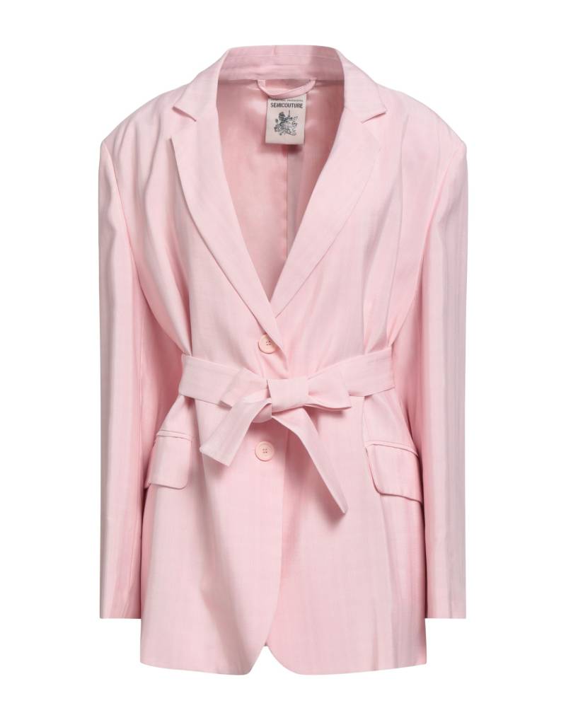 SEMICOUTURE Blazer Damen Hellrosa SEMICOUTURE Blazer Damen Hellrosa von SEMICOUTURE