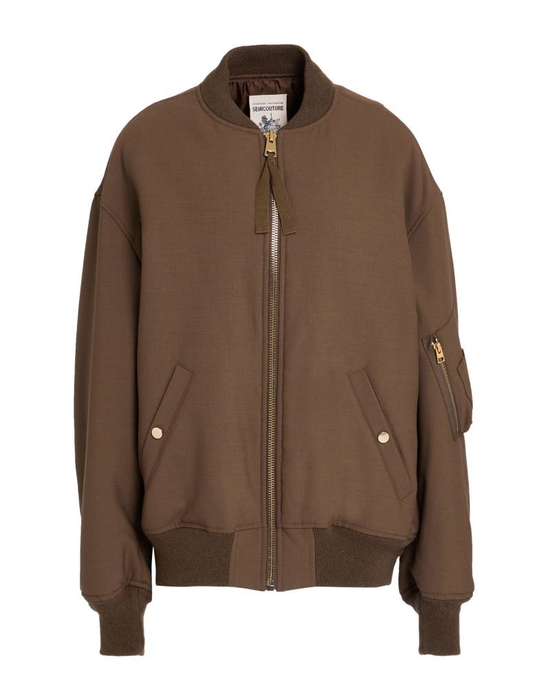 SEMICOUTURE Jacke & Anorak Damen Khaki von SEMICOUTURE