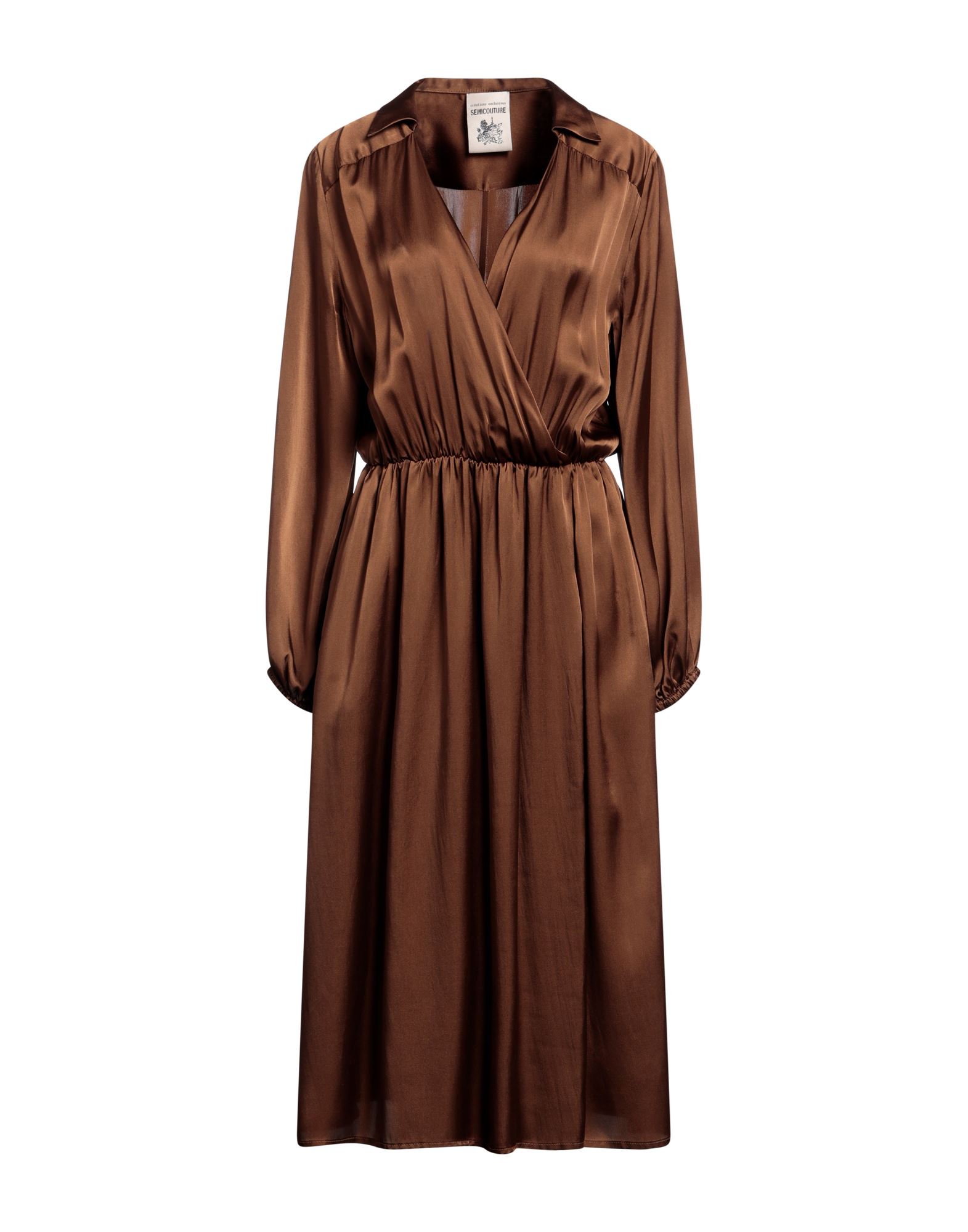 SEMICOUTURE Midi-kleid Damen Braun SEMICOUTURE Midi-kleid Damen Braun von SEMICOUTURE