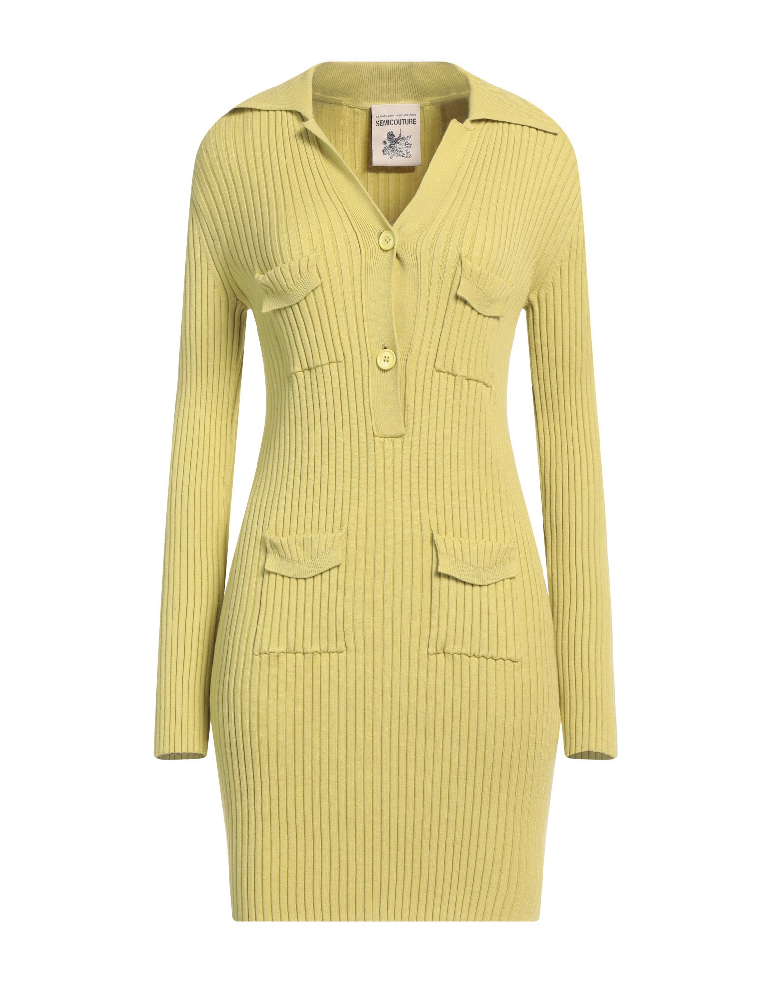 SEMICOUTURE Mini-kleid Damen Limettengrün SEMICOUTURE Mini-kleid Damen Limettengrün von SEMICOUTURE
