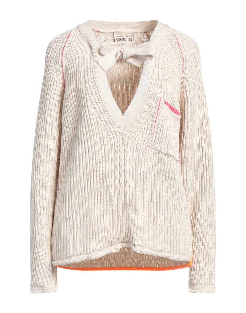 SEMICOUTURE Pullover Damen Beige von SEMICOUTURE