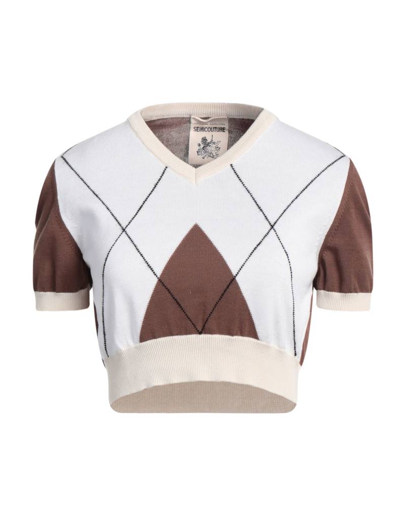 SEMICOUTURE Pullover Damen Weiß von SEMICOUTURE