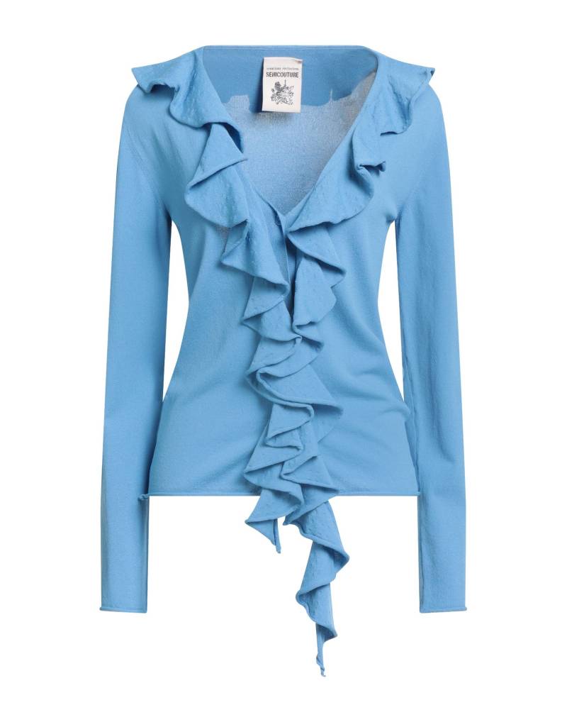 SEMICOUTURE Strickjacke Damen Azurblau von SEMICOUTURE
