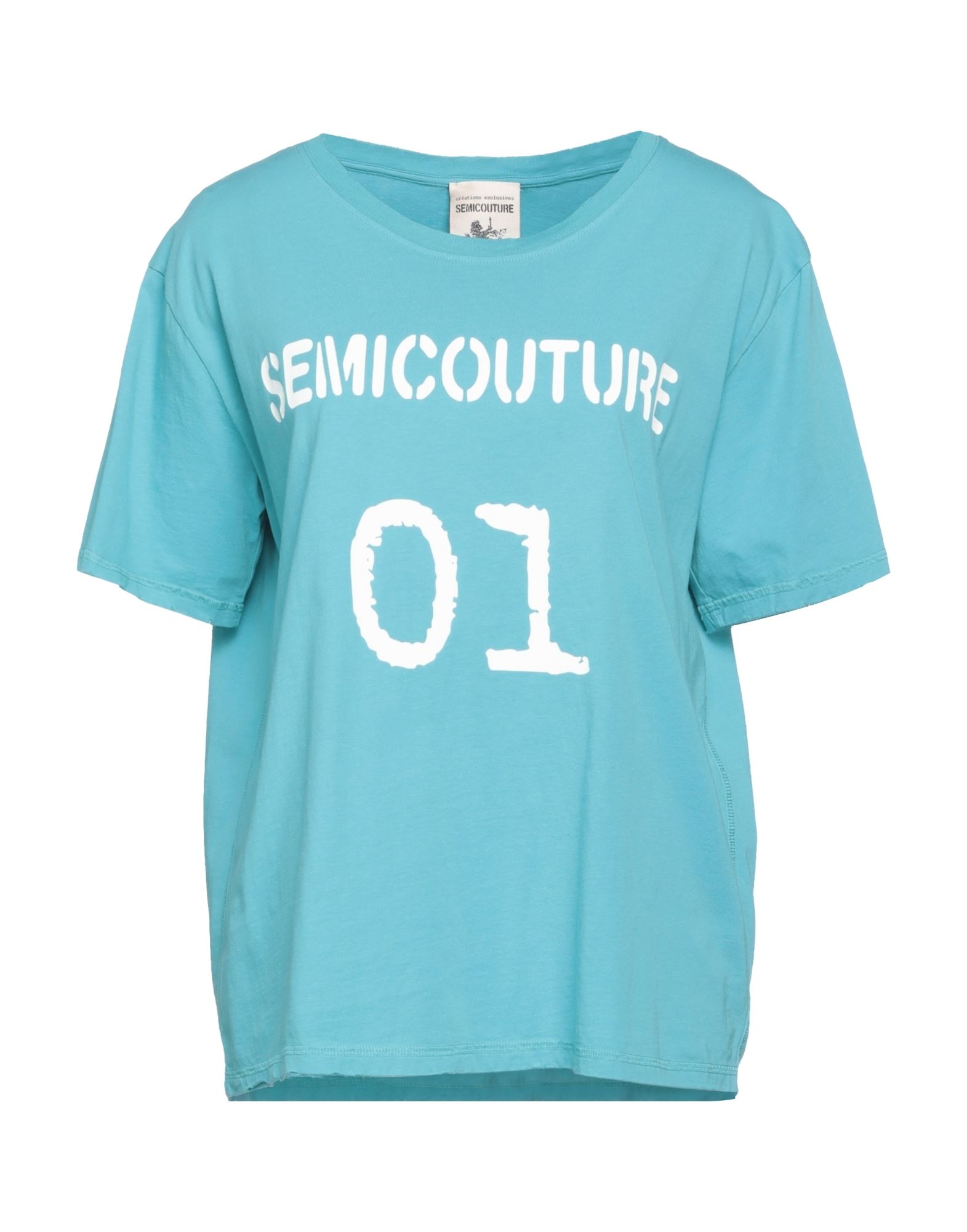 SEMICOUTURE T-shirts Damen Tūrkis SEMICOUTURE T-shirts Damen Tūrkis von SEMICOUTURE
