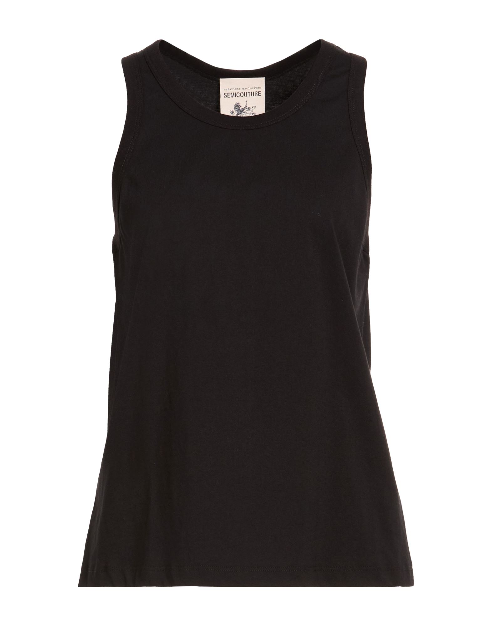 SEMICOUTURE Tank Top Damen Schwarz von SEMICOUTURE