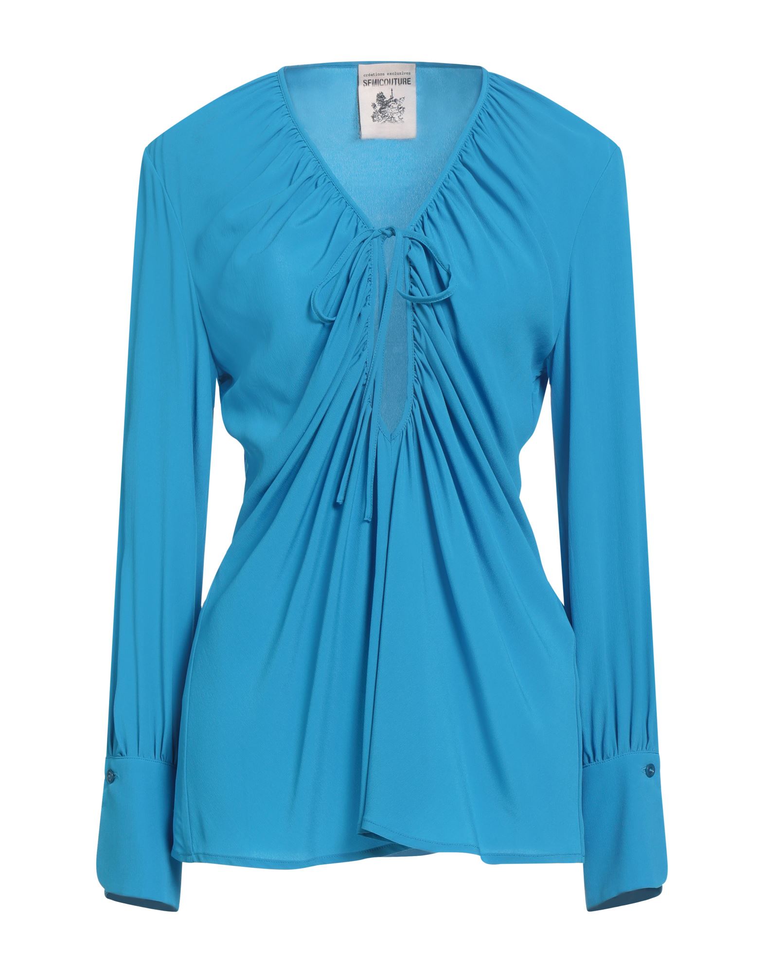 SEMICOUTURE Top Damen Azurblau SEMICOUTURE Top Damen Azurblau von SEMICOUTURE