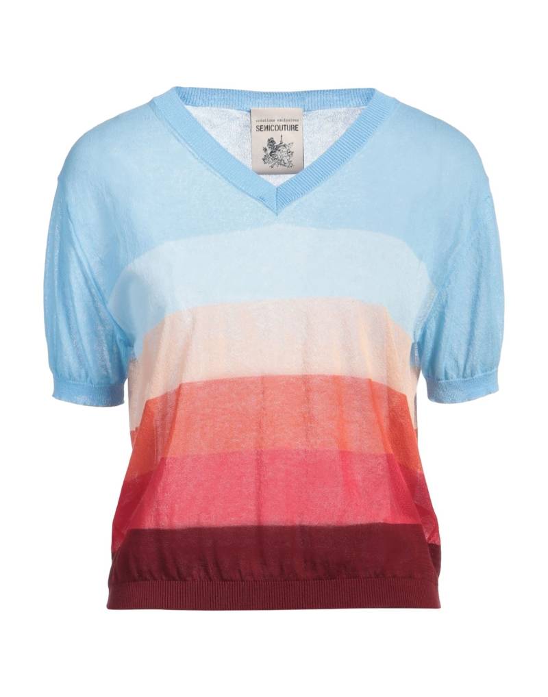 SEMICOUTURE Pullover Damen Azurblau von SEMICOUTURE