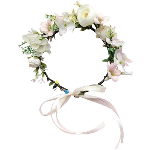 Brautkranz,Blumenkranz Perlen Haarreif,Braut Stirnband,Haarkranz Mädchen,Haarschmuck Kommunion Mädchen,Haarschmuck Hochzeit,Braut Haarschmuck kranz,Hochzeit Haarreif,Brautschmuck Haare kranz,Blue von SEMINISMAR