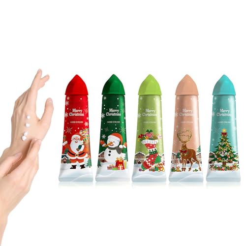 Handcreme Geschenkset,5PCS Handcremes Set,Weihnachtseis Handpflegecreme,Handcreme Geschenk Set,Hand Feuchtigkeitscreme,30g von SEMINISMAR