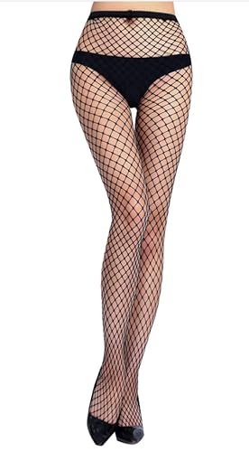 SEMINISMAR Mesh Strumpfhosen,große Mesh niedrige Strumpfhosen,hohe Taille Strumpfhosen,sexy Stretch,Cross Mesh Strumpfhosen,sexy Mode Strumpfhosen,schwarz Single (1pcs) von SEMINISMAR