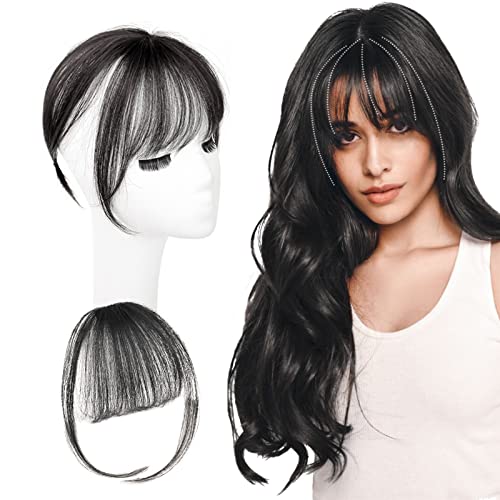 Wig-Air Bangs,Clip in Bangs,Clip in Haar Pony Fransen Haarteile Menschenhaarverlängerungen für Mädchen Frauen von SEMINISMAR